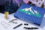 a survival kit advent calendar with the tools on a table