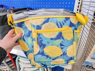 cooler with lemons on it