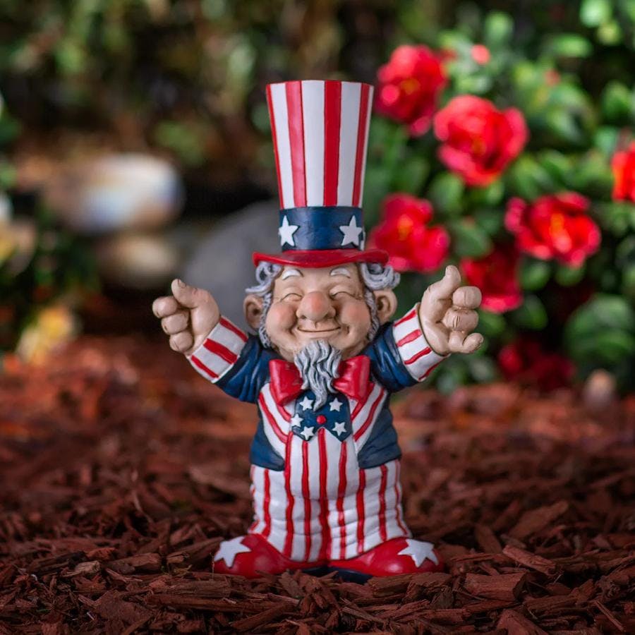 Patriotic Uncle Sam Garden Gnome