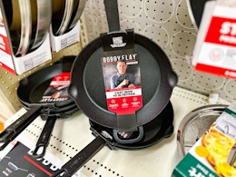 bobby flay cast iron skillets on target shelves