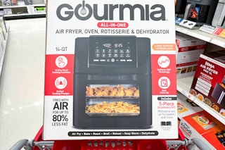 Gourmia 14qt All-in-One Digital Oven sitting on a Target cart