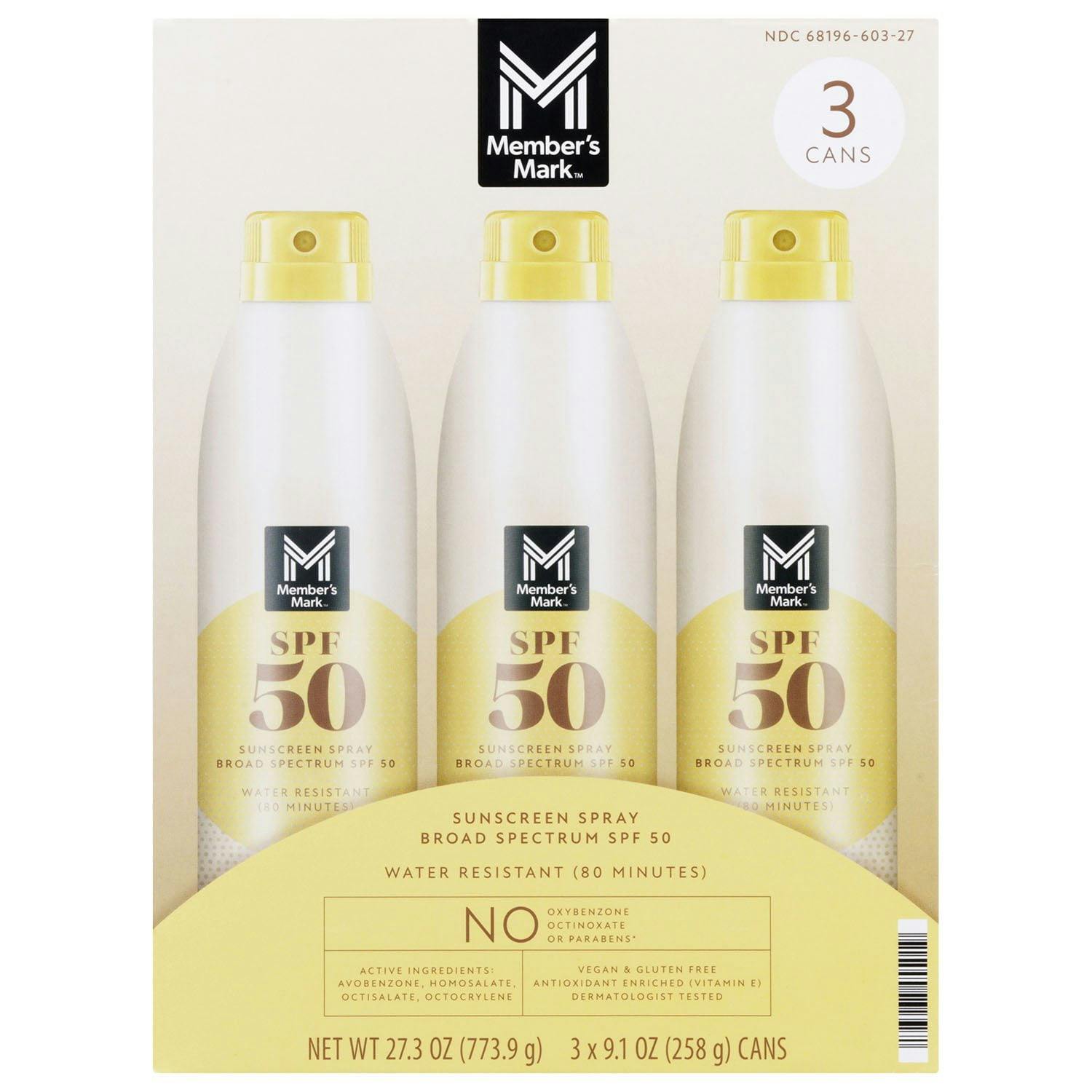 Member's Mark Sunscreen 3-Pack