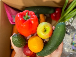 Produce from an imperfect foods grocery box.