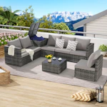 Rattan Patio Conversation Set