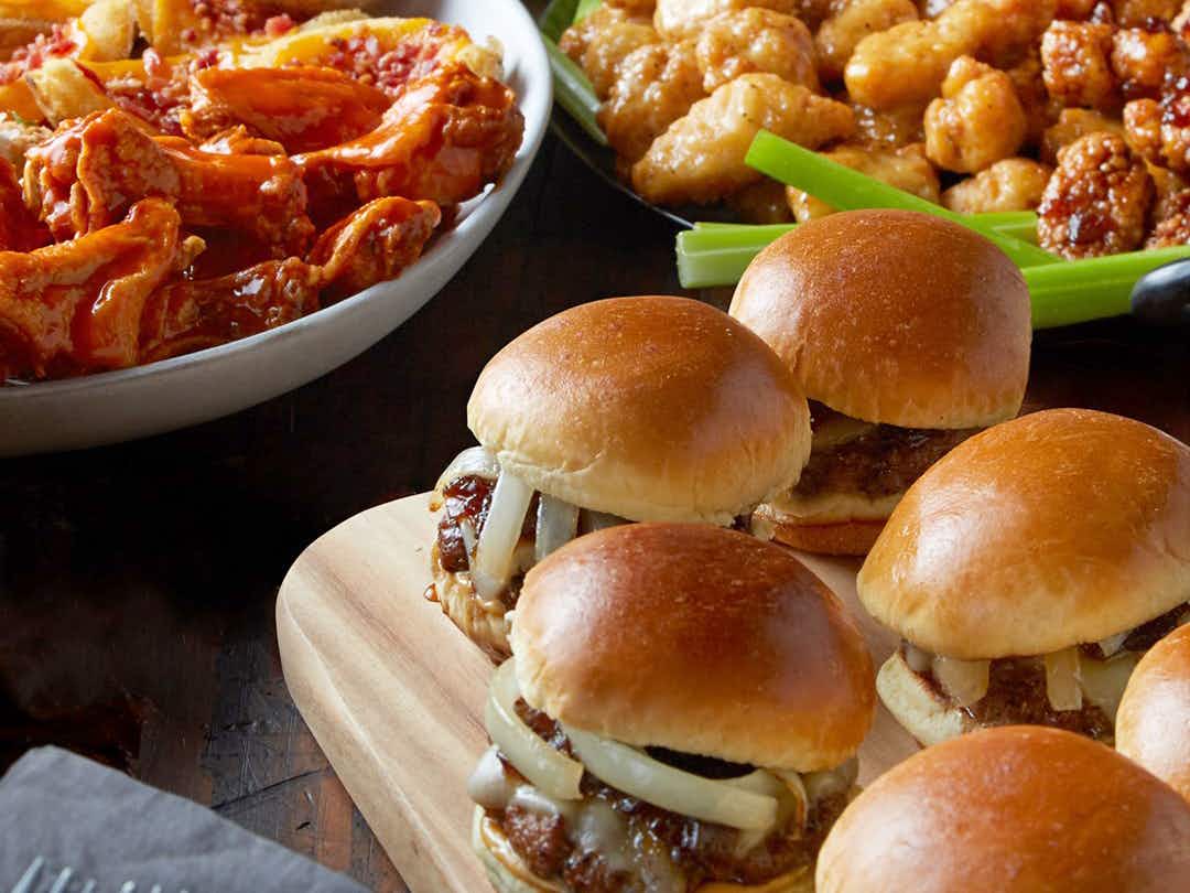 sliders and wings party platters from tgi fridays