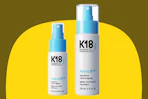 blue and white hairspray bottles