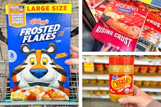 cereal peanut butter pizza collage