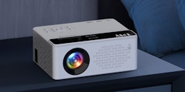 a mini projector on a table