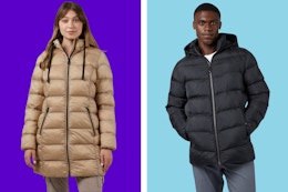 Men's and Women's Puffer Coats Start at $19.99 at 32 Degrees card image