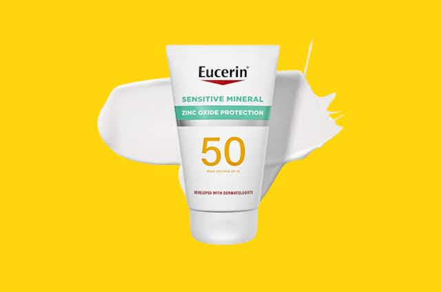 Eucerin Mineral Sunscreen, as Low as $6.21 on Amazon card image