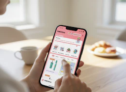 a woman using pinchme