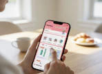 a woman using pinchme