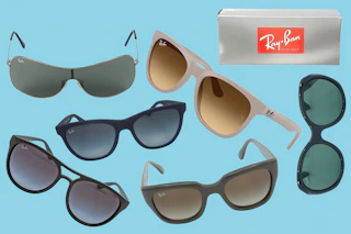 A variety of different styles of Ray-Ban Sunglasses for men & women