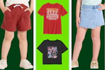 kids apparel on a grid