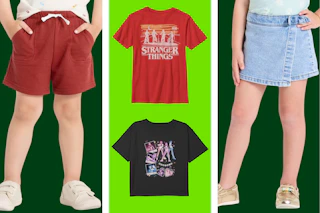 kids apparel on a grid