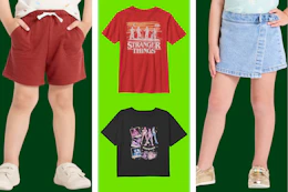 kids apparel on a grid