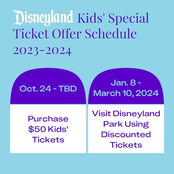 disneyland kids special tickets offer graphic