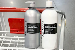 Nexxus hair care in a shopping cart