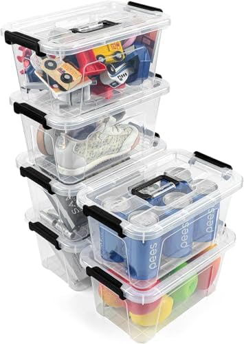 Plastic Storage Bin 6-Pack