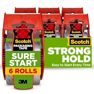 Scotch Sure Start Packing Tape 6-Pack