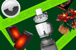 black friday banner graphic with products
