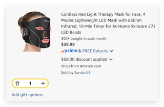 Cordless Red Light Therapy Mask for Face
