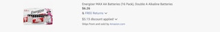 Amazon Energizer MAX AA Batteries 2025