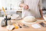a man making sourdough