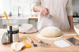 a man making sourdough