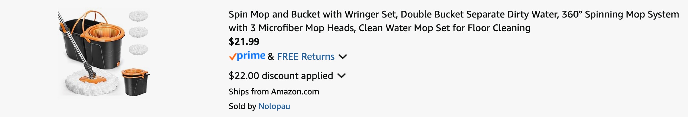 Amazon Spin Mop and Bucket 2025 2