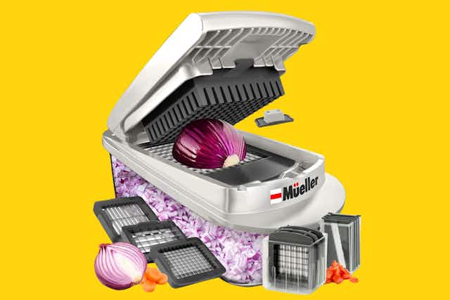 Mueller 10-in-1 Vegetable Chopper, Only $25 on Amazon (Reg. $50) card image