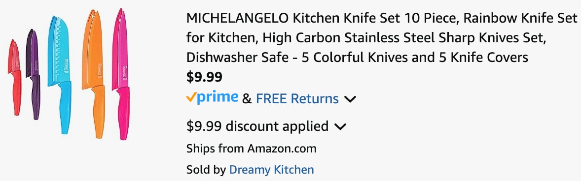 a cart ending in $9.99