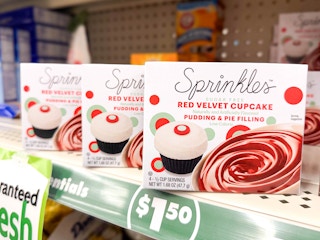 dollar tree sprinkles red velvet cupcake pudding filling 1