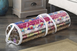 Wrapping Paper Organizer, Only $6 on Amazon card image