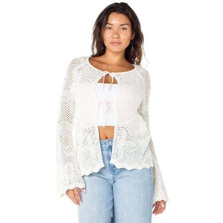 Women's Long Tie Front Cardigan