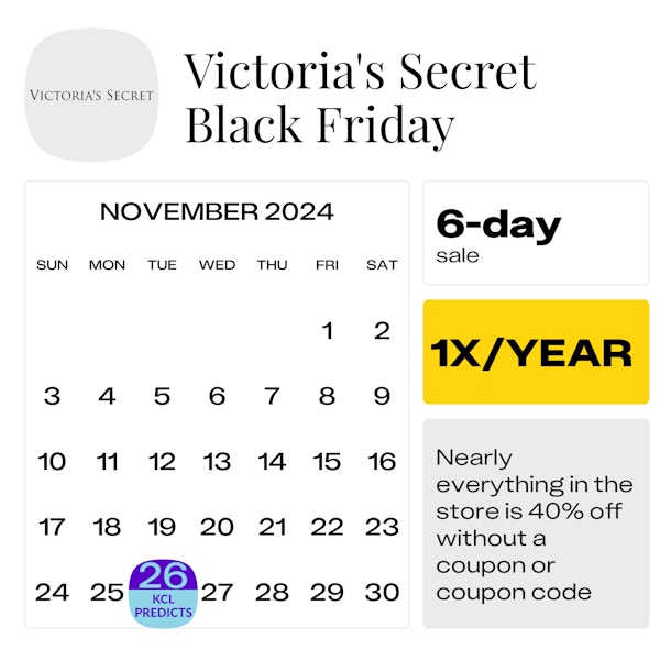 Victoria's Secret Black Friday Calendar