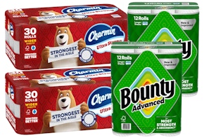4 Charmin and Bounty Paper Products