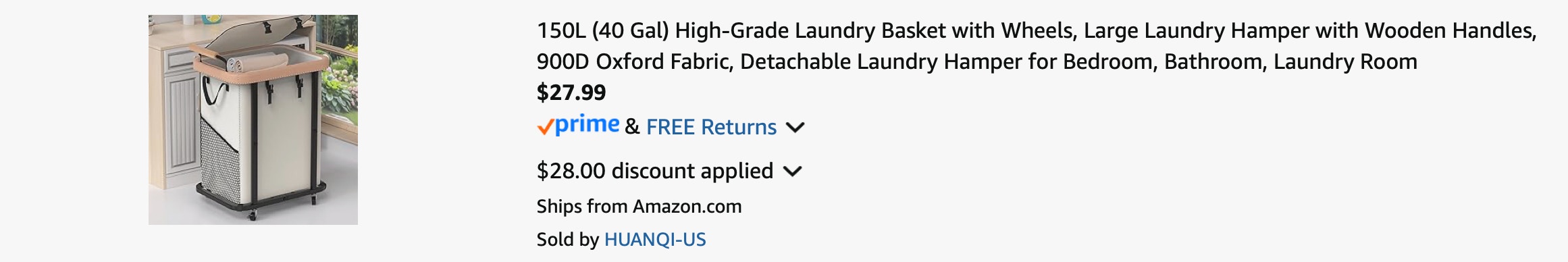 amazon laundry basket with wheels 2025