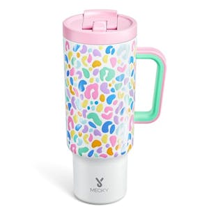 Tumbler with Handle and Flip Straw