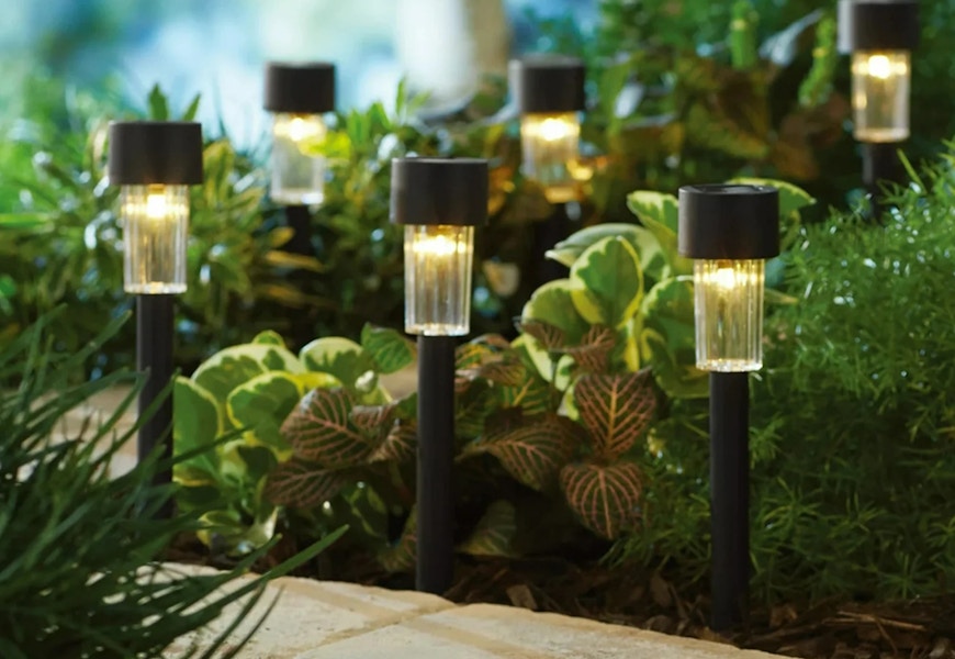 mainstays solar led path lights