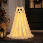Spooky Ghost Halloween Cat Decor