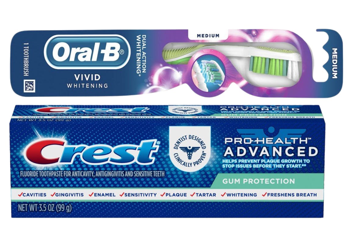 1 Crest + 1 Oral-B