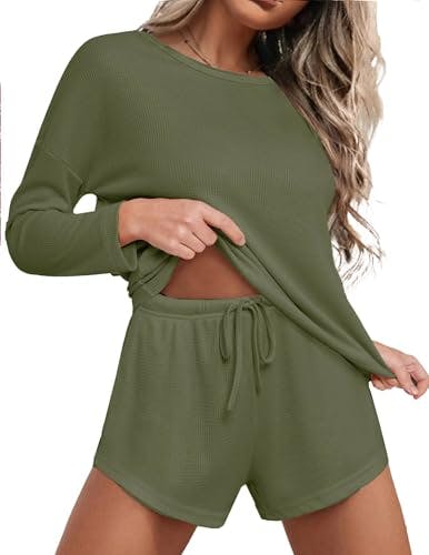 Women's Waffle Knit Pajama Set