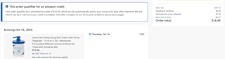 Vanicream Amazon receipt