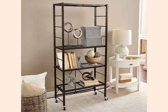 Pop-It 4-Tier Collapsible Storage Rack, Only $80 Shipped at QVC card image