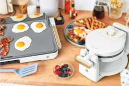 Drew Barrymore Griddle and Waffle Maker Set for $49 at Walmart (Reg. $80) card image