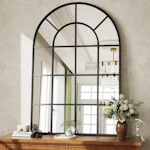 Arched Windowpane Mirror