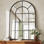 Arched Windowpane Mirror