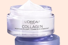Jar of face moisturizer.