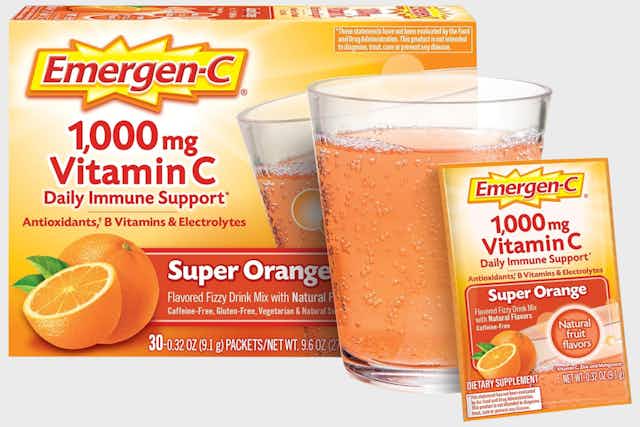 Emergen-C 30-Count 1000mg Vitamin C Powder, as Low as $9.08 on Amazon card image